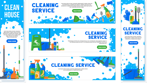 清洁服务旗帜专业女佣图片下载