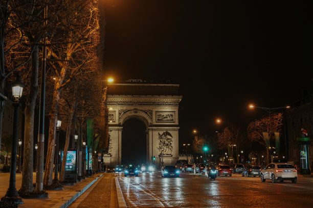 巴黎的凯旋门图片下载