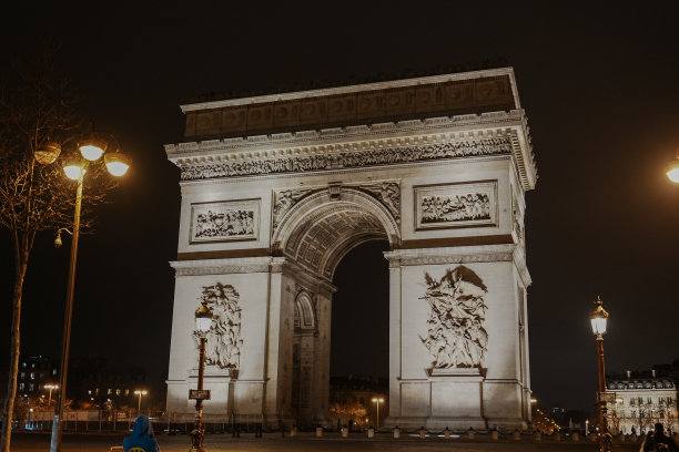 巴黎的凯旋门图片下载