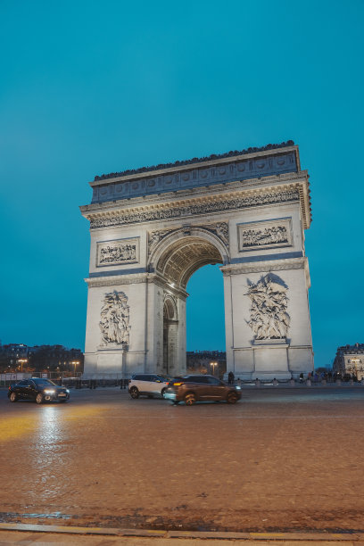 巴黎的凯旋门图片下载