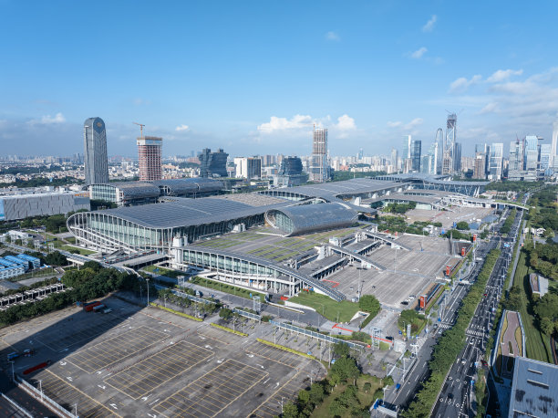 中国广州全景天际线航拍照片图片下载