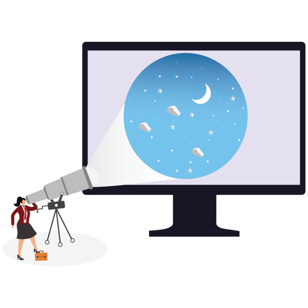 望远镜，发现，探险家，女商人，寻找，监视，星际空间，图片下载