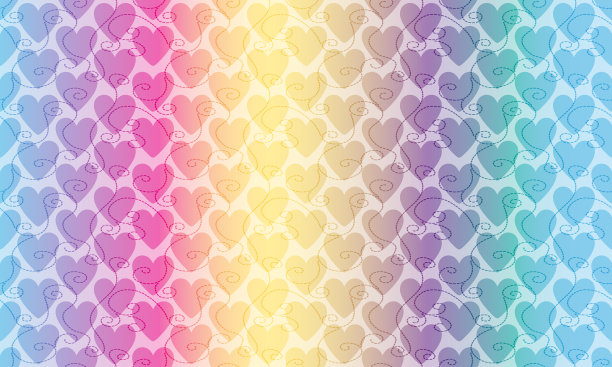 情人节无缝几何图案与心图片下载
