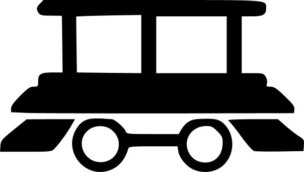 火车玩具图标矢量符号设计插图图片下载