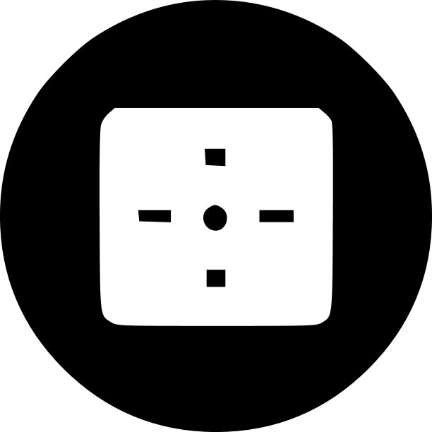 插座图标矢量符号设计插图图片下载