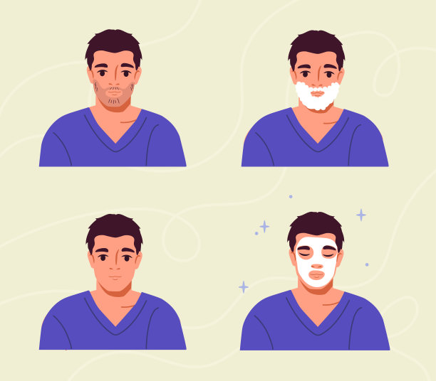 男士护肤向量集图片下载