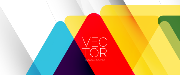 抽象背景色透明三角形图片下载