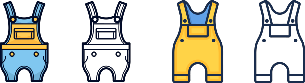 童装配工装裤图片下载