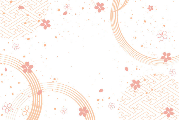 新年背景插画。日本图案的漂亮背景。图片下载