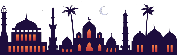 夜阿拉伯城市景观图片下载