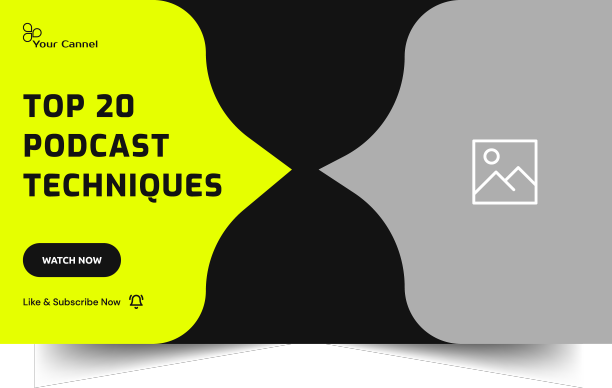 创意瑜伽和健身视频封面横幅图片下载