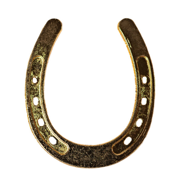 白色或透明背景上的金色幸运马蹄铁图片下载