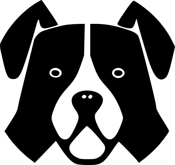 狗图标矢量符号设计插图图片下载