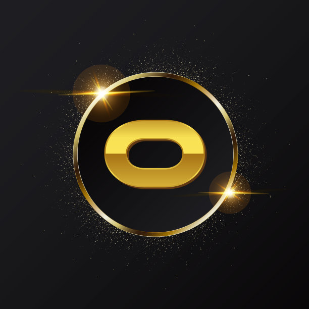 金色O字母标志，圆形O字母标志设计，贴片，字母组合，首字母标志，标志和符号，金色金属铬大写O字母图片下载
