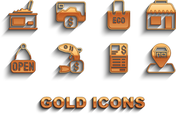 为鱼市场商店的位置设定价格标签图片下载