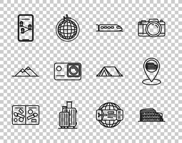 套用签证邮票的护照页图片下载