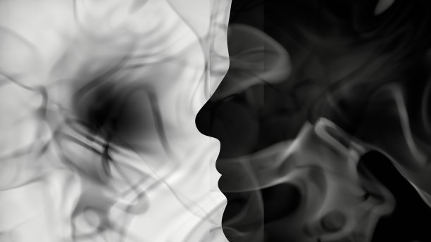 黑白，人脸轮廓，抽象图片下载