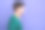 侧面照片开朗积极的男人穿着时尚的绿色衣服，看起来空的空间横幅孤立的紫色背景图片下载