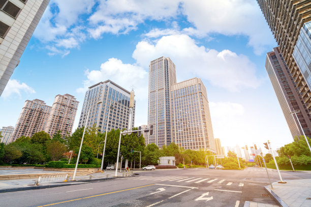 武汉金融区的摩天大楼图片下载