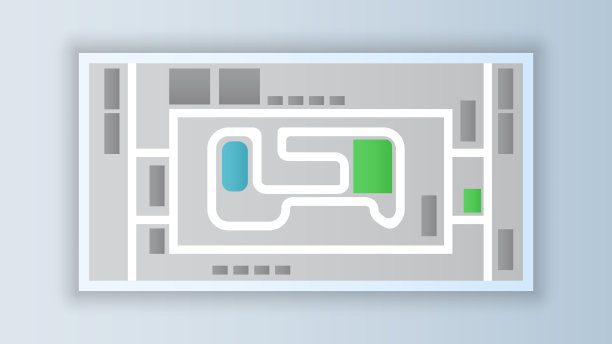 平面背景位置城市赛马场地图折叠页打印图片下载
