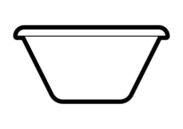 烹饪碗的插图。风格化的厨房用具。图片下载