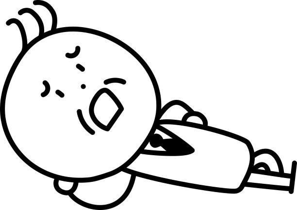 一个穿着西装的老人躺着，脸上带着不安/插图材料(矢量插图)图片下载