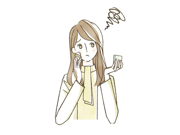 带着不安表情化妆的女人图片下载