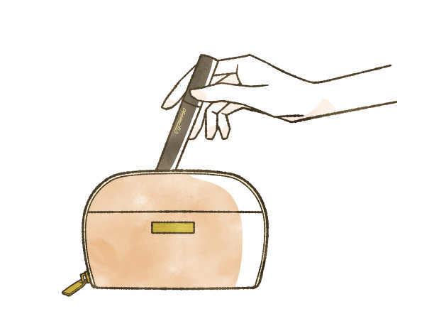 手从袋中取出化妆品图片下载