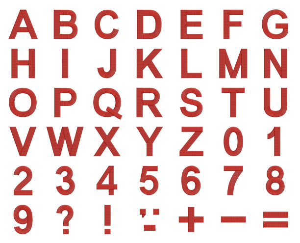 字母刺绣图片下载