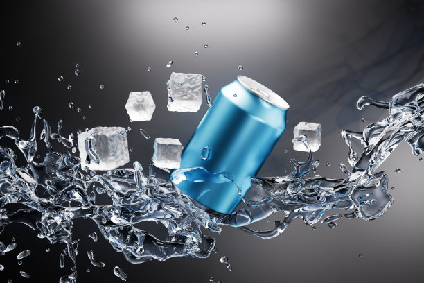 3d渲染饮料和水图片下载