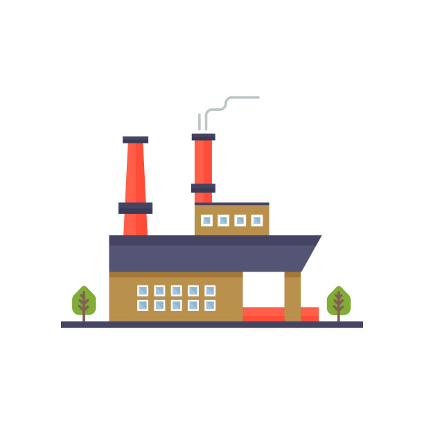 工业厂房及厂房站高烟管道图片下载