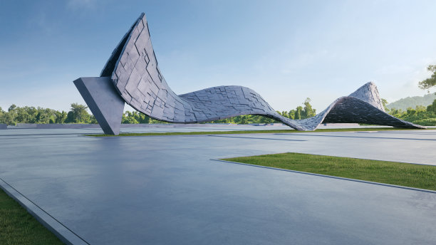 空混凝土地板和钢筋纹理曲线元素。图片下载