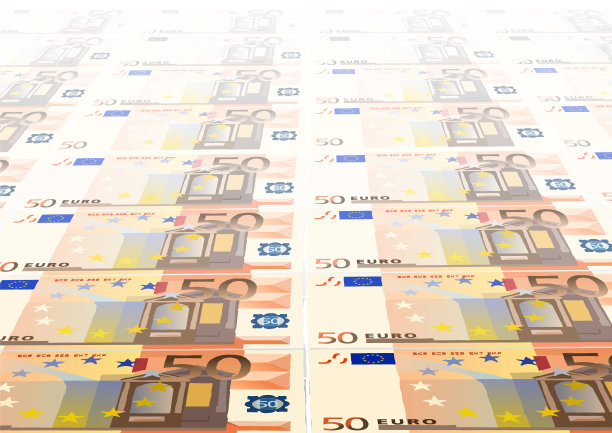 50欧元纸币，矢量插图图片下载