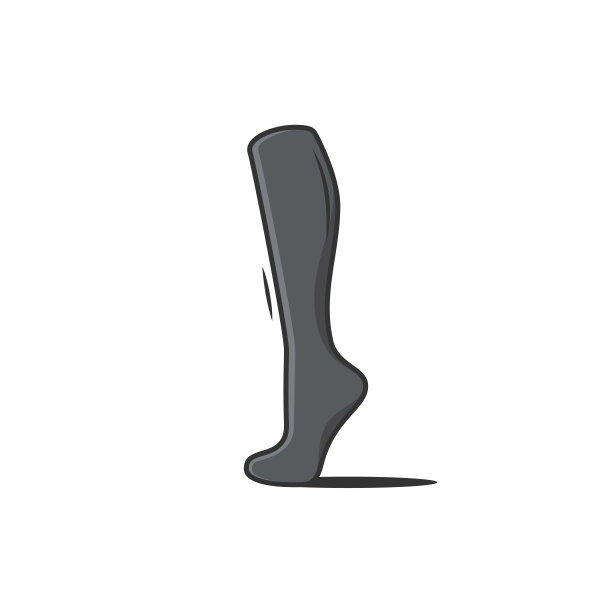 男人脚与袜子矢量插图。时尚的概念图片下载