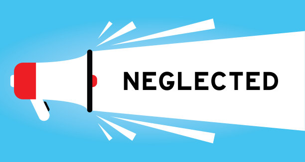 彩色扩音器图标与文字忽略在白色横幅上的蓝色背景图片下载