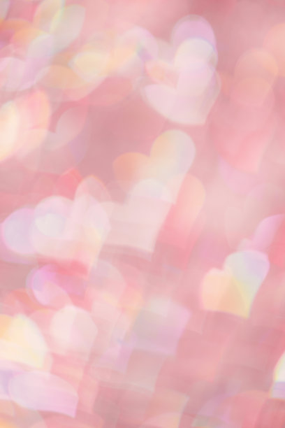 抽象散景背景粉红色，自然闪光从灯光作为心，粉红色单色照片，光学效果，模糊散景纹理作为浪漫节日背景，庆典屏保图片下载