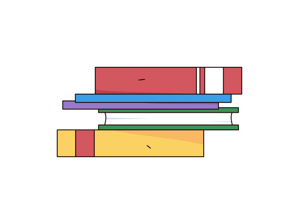 阅读知识平面矢量小元素插图图片下载