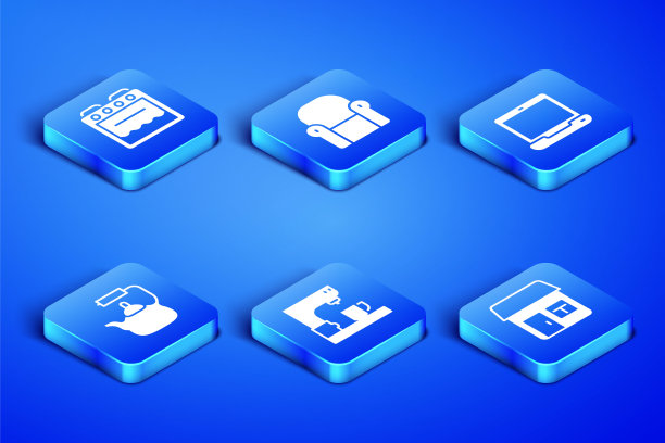 集房子，烤箱，咖啡机，茶壶与手柄，扶手椅和笔记本电脑图标。向量图片下载