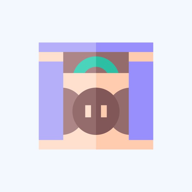 图标的门。与家装有关的符号。平的风格。简单的设计可编辑。简单的说明图片下载