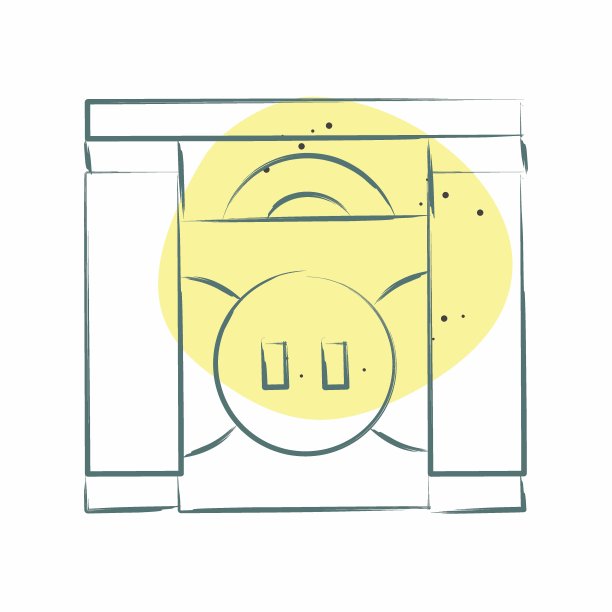 图标的门。与家装有关的符号。色斑样式。简单的设计可编辑。简单的说明图片下载