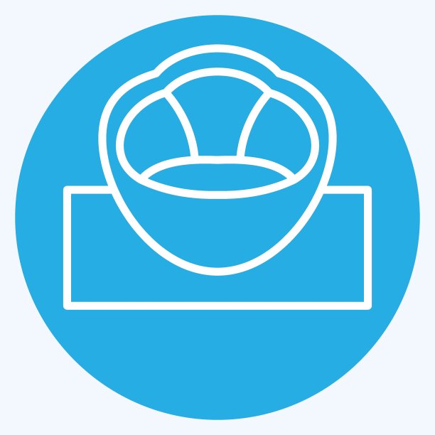 图标豆袋。与家装有关的符号。蓝眼睛的风格。简单的设计可编辑。简单的说明图片下载