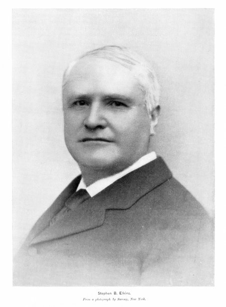 斯蒂芬·本顿·埃尔金斯肖像，美国西弗吉尼亚州参议员，新墨西哥州代表，美国国防部长，19世纪美国历史图片下载