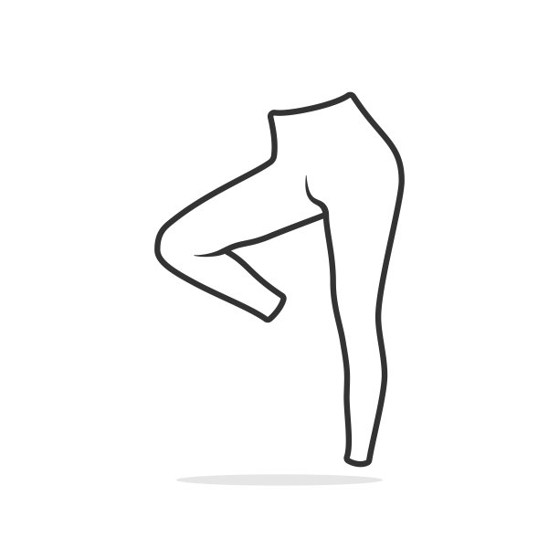 男孩运动腿修身训练裤或裤子矢量插图。图片下载