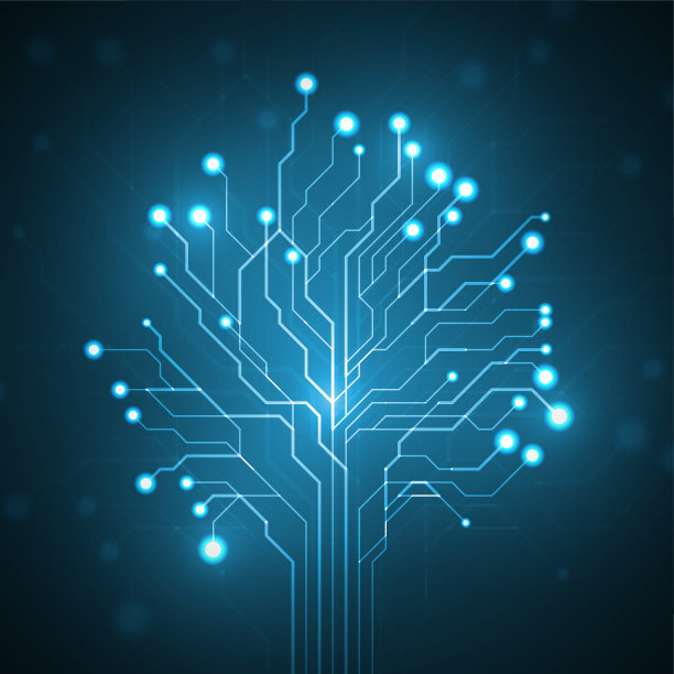 树状的电路板。图片下载