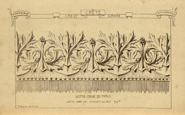建筑冠饰，冠饰，建筑史，装饰和设计，艺术，法国，维多利亚，19世纪图片下载
