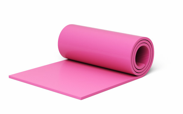 粉色运动垫，对象+阴影剪切路径图片下载