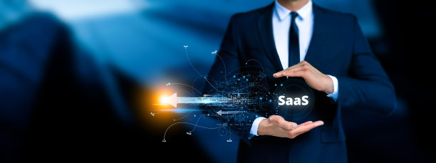 SaaS——软件即服务。技术和网络概念。代码行编程internet应用程序图片下载