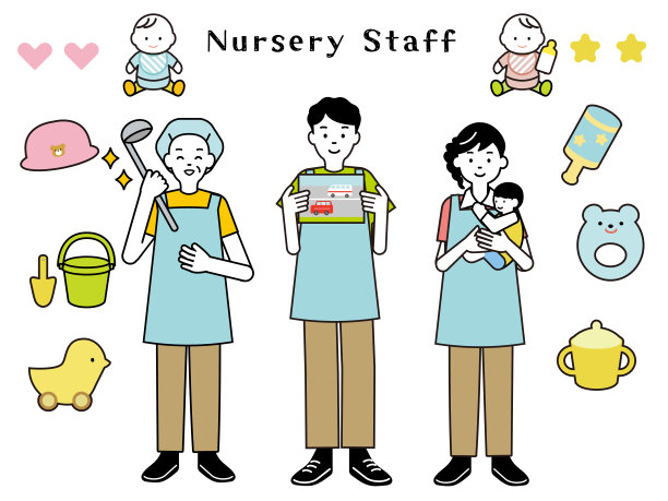 插图集的婴儿，儿童，幼儿园教师，玩具图片下载