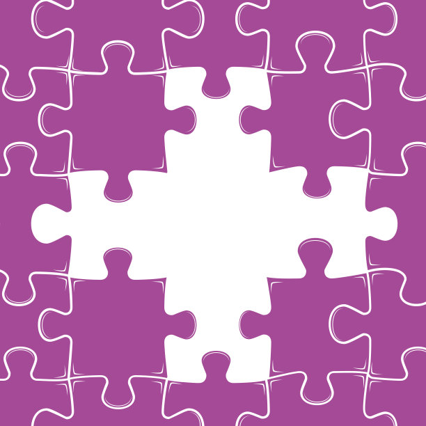 拼图业务图像信息图:拼图拼图插图与最后5块失踪。图片下载