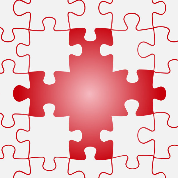 拼图业务图像信息图:拼图拼图插图与最后5块失踪。图片下载